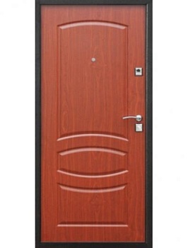 Дверь эконом: порошок цвет Медный антик + МДФ цвет Итальянский орех ЭК-2045