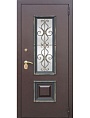 Дверь с ковкой и стеклопакетом СК-2104